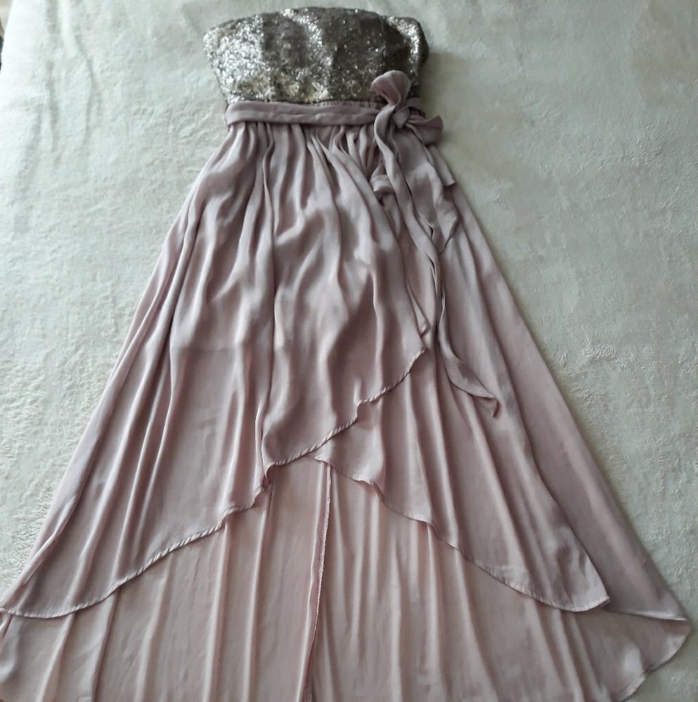 Ya Los Angeles Strapless High/Low Dress